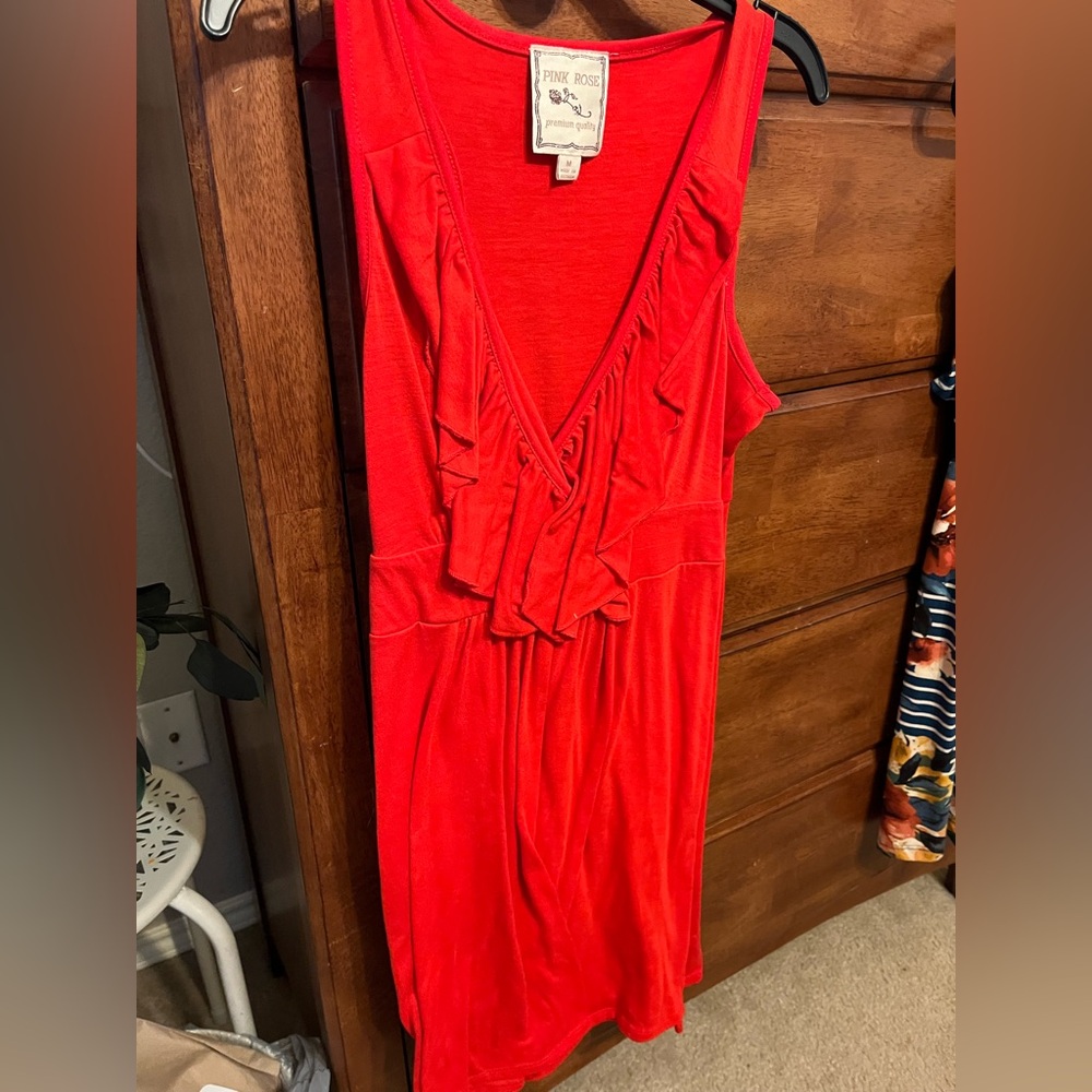 Red Ruffle Dress